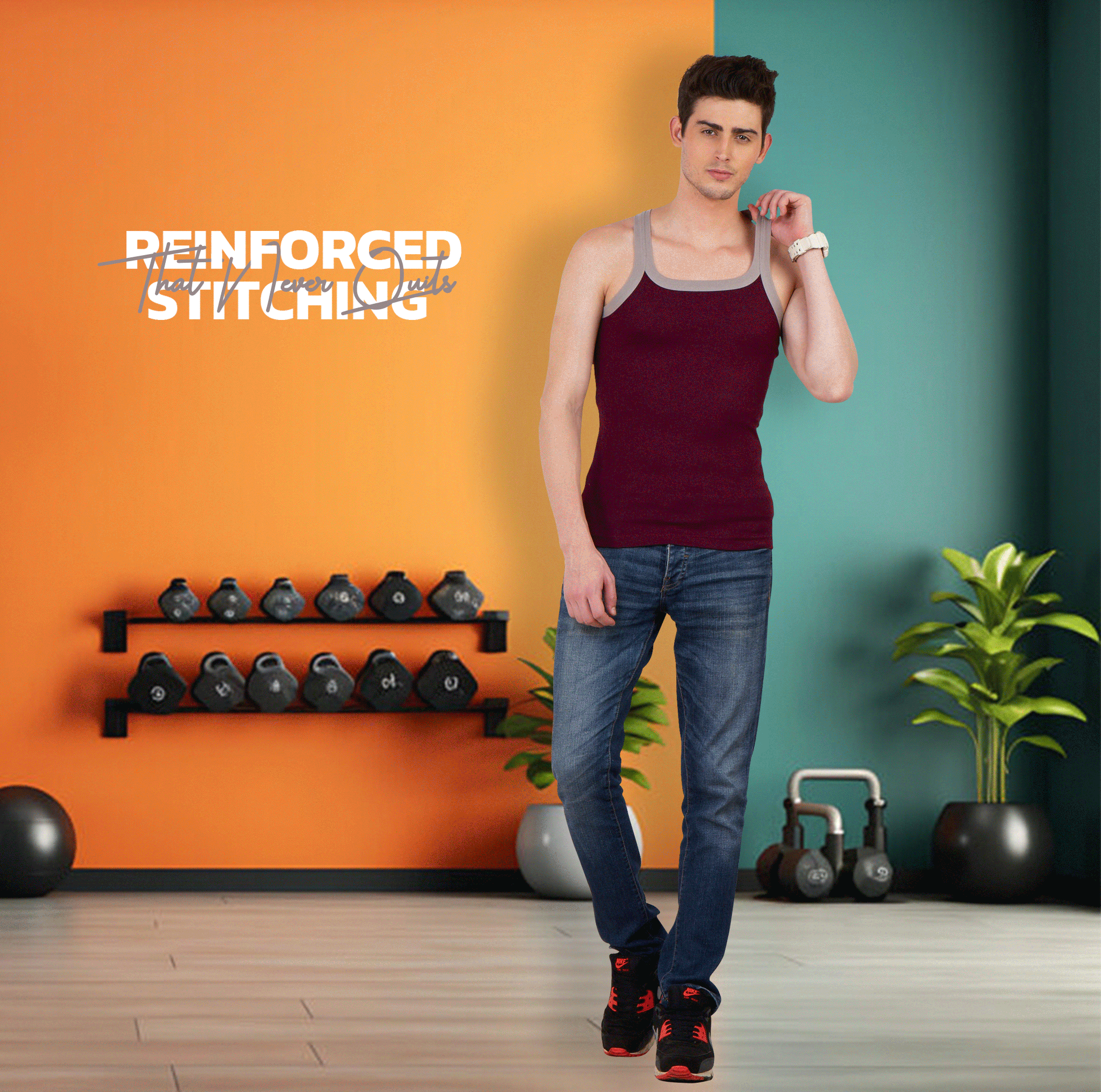 Stylish gym vests for men