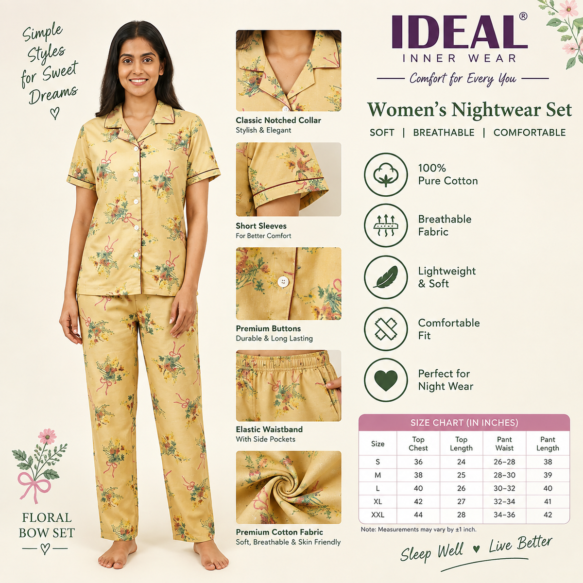 Womens Pyjama set (Nightdress)