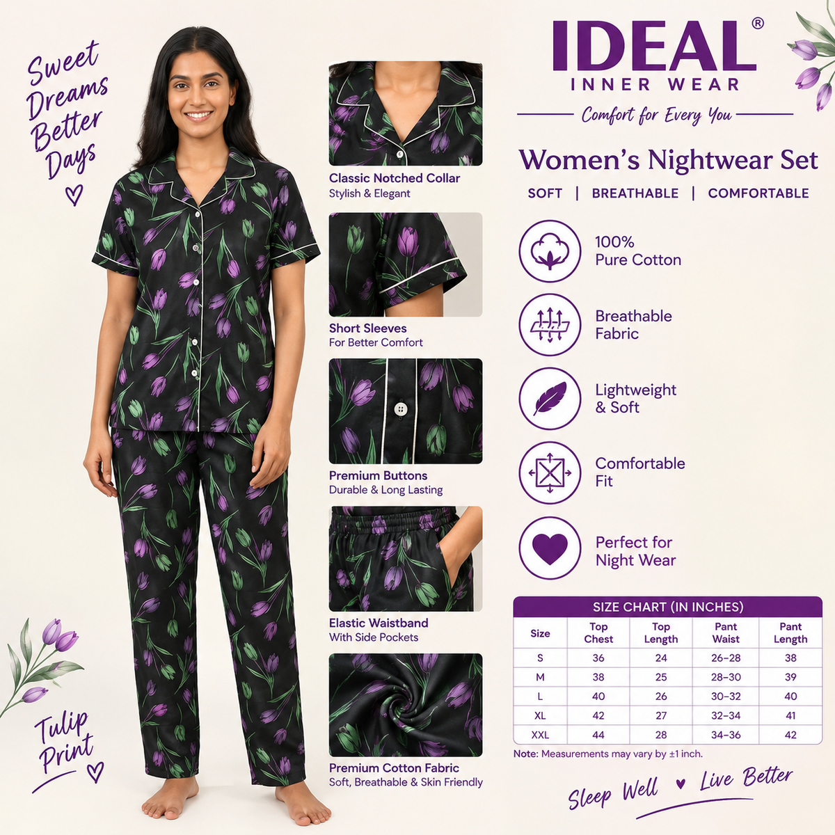 Womens Pyjama set (Nightdress)