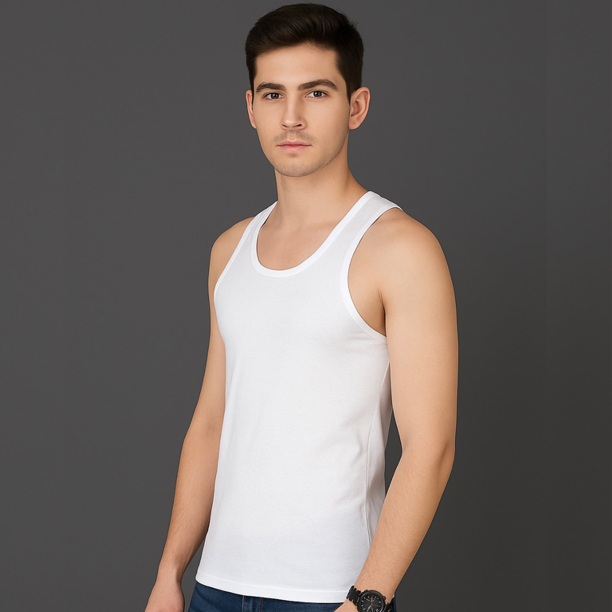 Mens Premium Vest RN – Soft Cotton Comfort