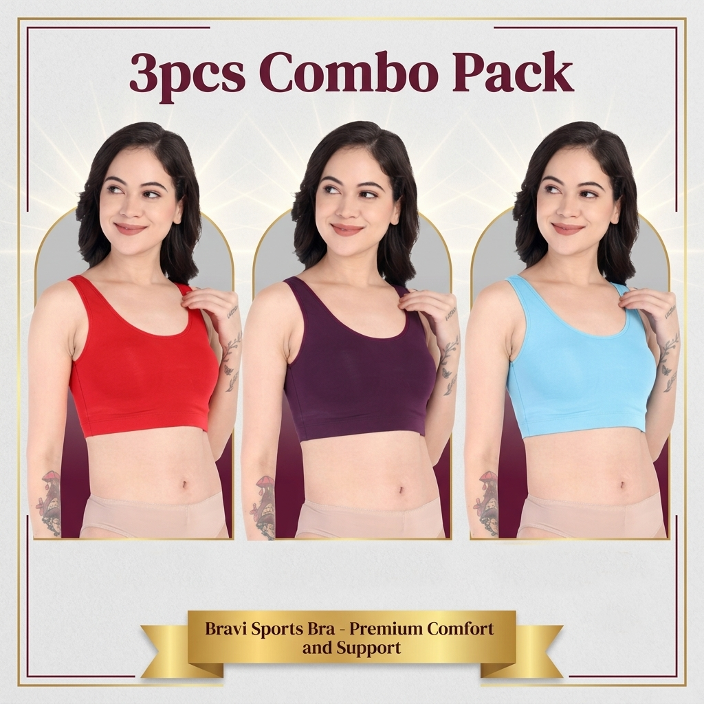 3pcs Combo Sports Bra Bravi