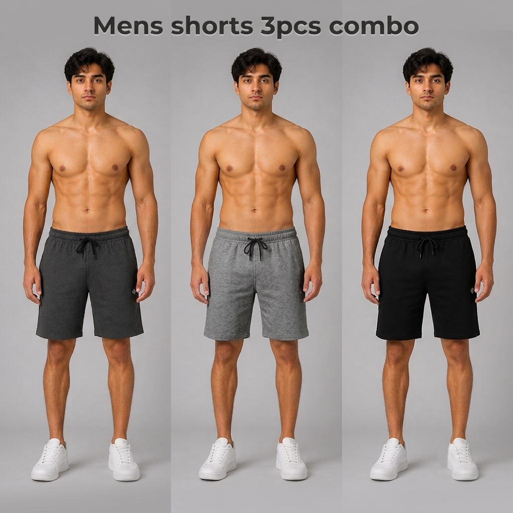 3pcs Combo Mens Shorts Bermuda