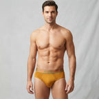 Men's Modal Fabric Briefs with Outer Elastic