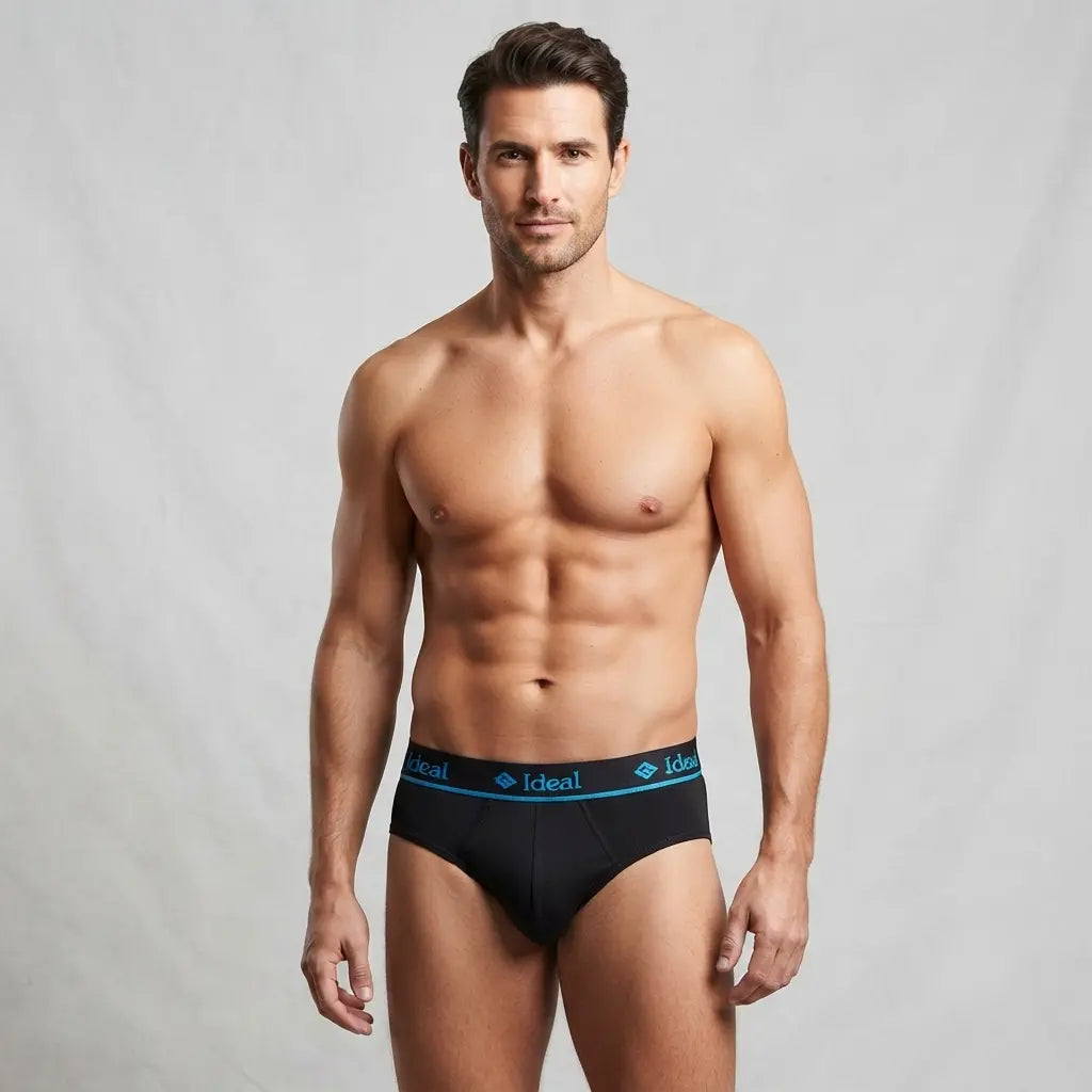 Men's Modal Fabric Briefs with Outer Elastic