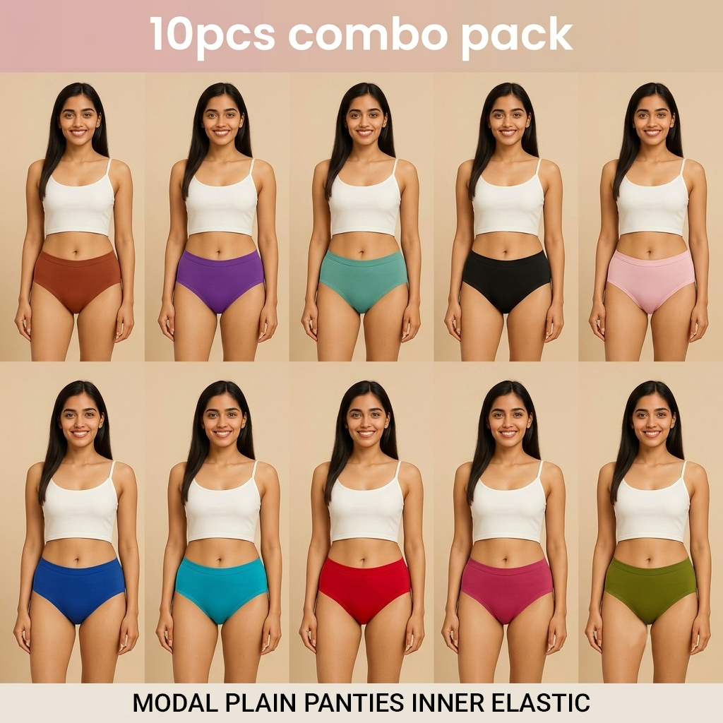 10pcs Combo Women’s Modal Panties Inner Elastic