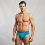 Men's Modal Fabric Briefs with Outer Elastic