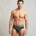 Men's Modal Fabric Briefs with Outer Elastic