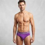 Men's Modal Fabric Briefs with Outer Elastic